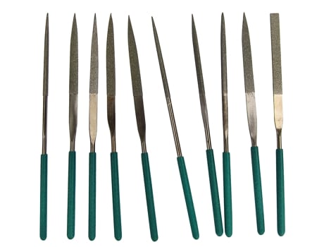 Limas Diamantadas Fitool 10 Peças (revestimento Negro Níquel 120, 140mm Para Metal/cerâmica/joias)