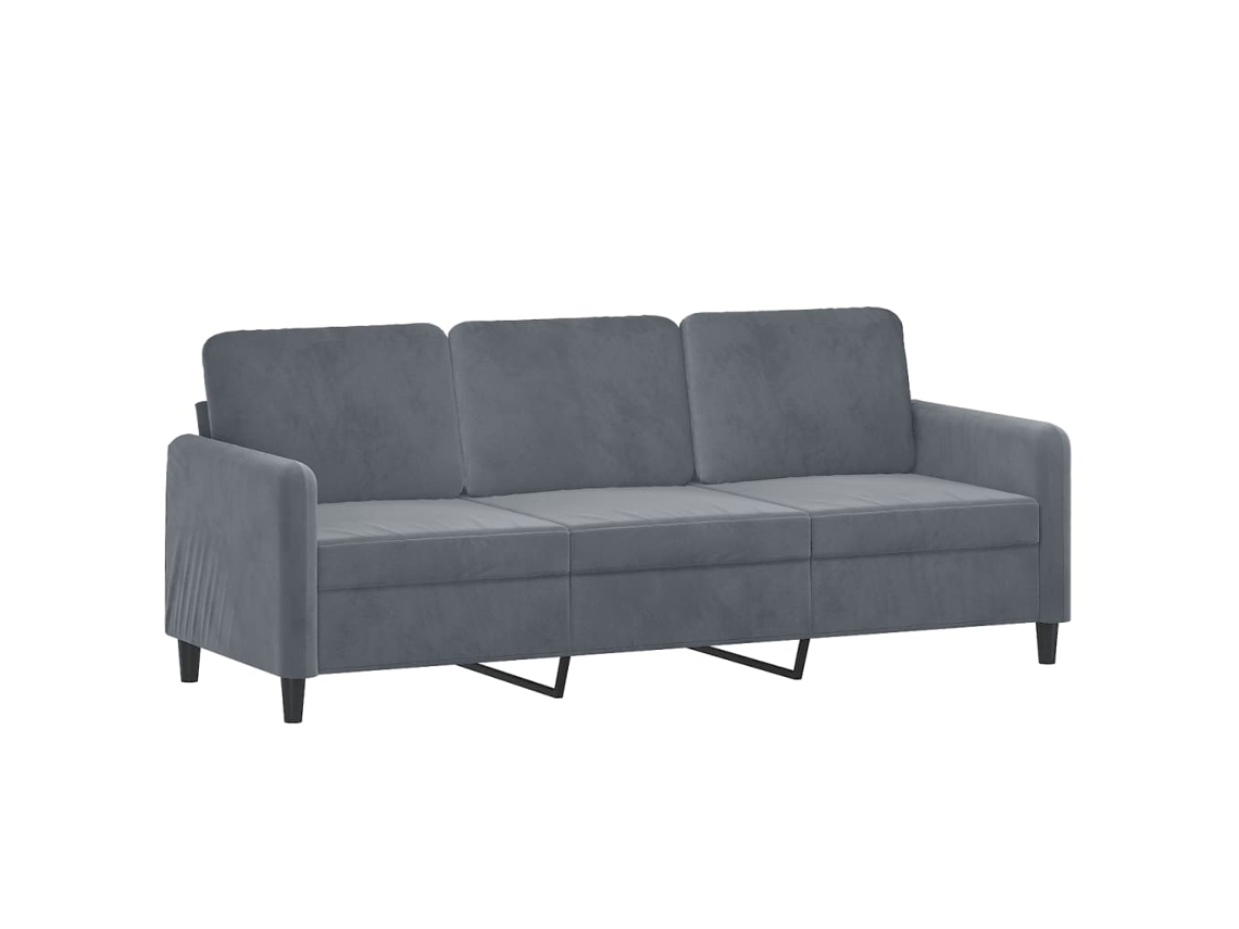 3-seater Sofa, 3-seater Sofas Vidaxl Cinzeto Veludo (n/a)