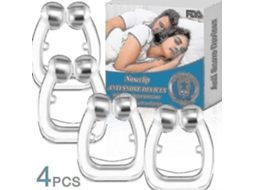 Conjunto de 4 Dispositivos Magnéticos de Silicone Antirronco, Clipe Profissional para Auxiliar no Sono. TAISHENGDA