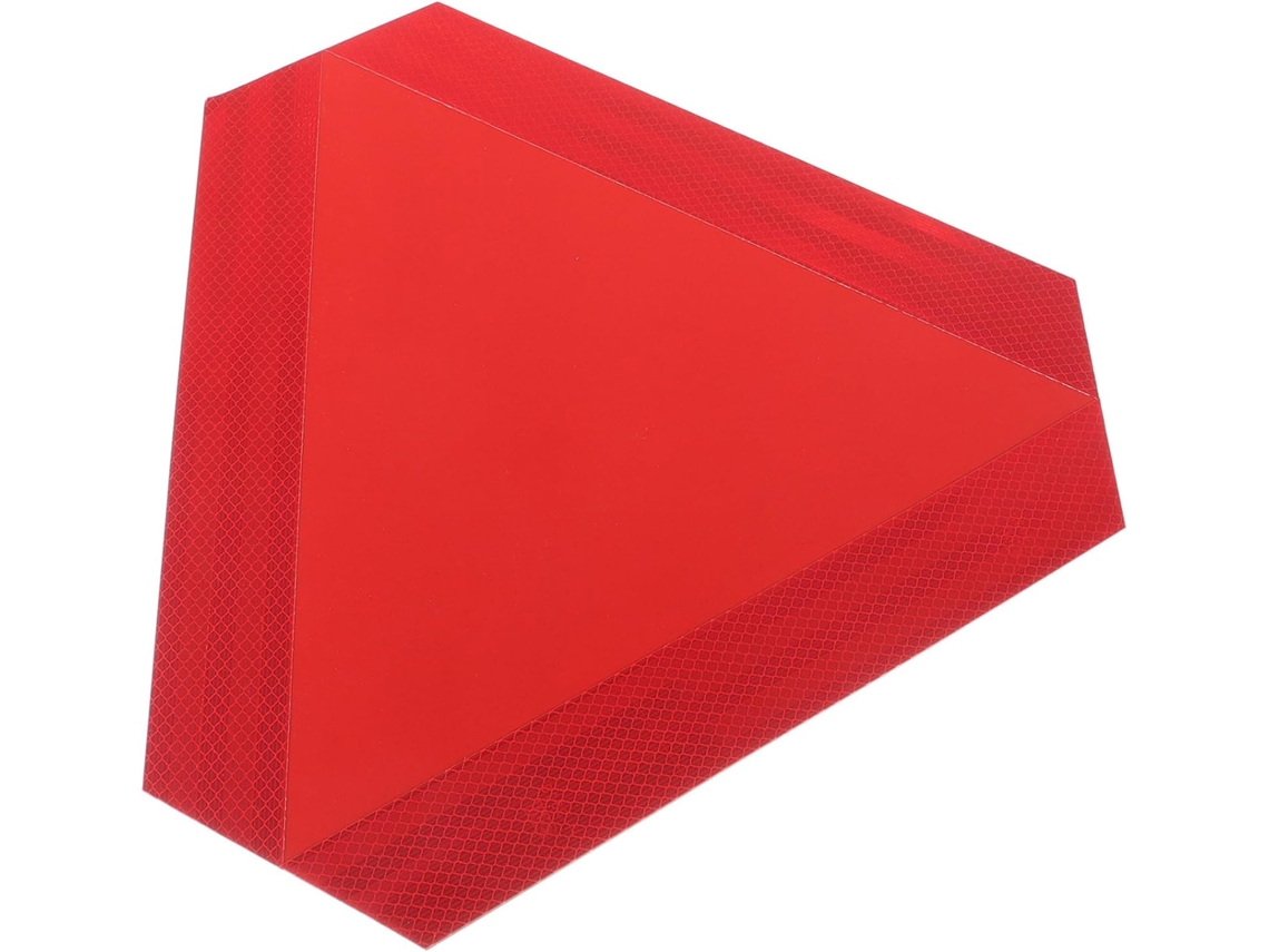 Placa Triangular De Alumínio De 30x30 Cm Com Faixas Refletoras Para