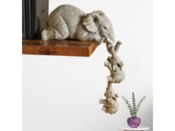 Estatuetas de Elefantes Guardiões, Estátua de Elefante Mãe para Pendurar com Tv BRILVIBERA