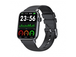 Smartwatch Qs08Pro Masculino Tvel Ao Toque de 1 83 Polegadas 300Mah Monitor de Som Ip67 À Prova D'Água Preto