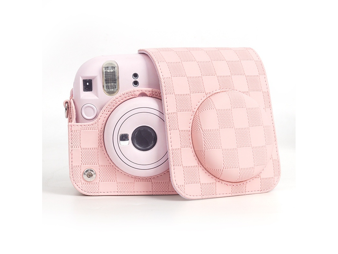 Lurelia Bolsa Retrô Para Câmara Polaroid Mini 12 Rosa, Em Couro Pu