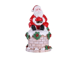 Laxiscreed Enfeite De Natal Santa Claus Sentado Na Chaminé Para Decoração Natalícia