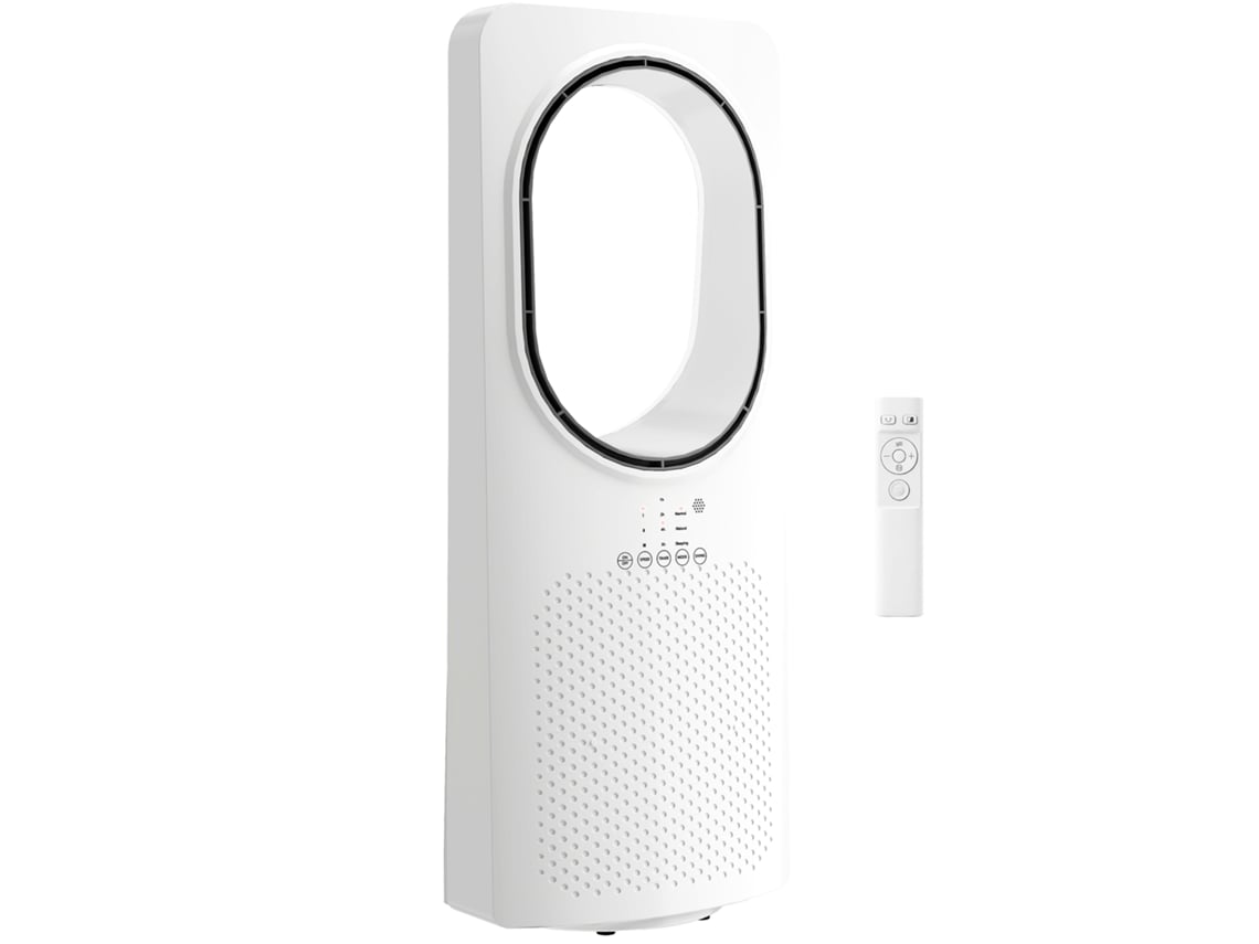 Ventilador Torre Sem Pás, 36db, 45°, 3 Vel., 3 Modos, Timer 15h, Branco. ZENCORE SERVICES