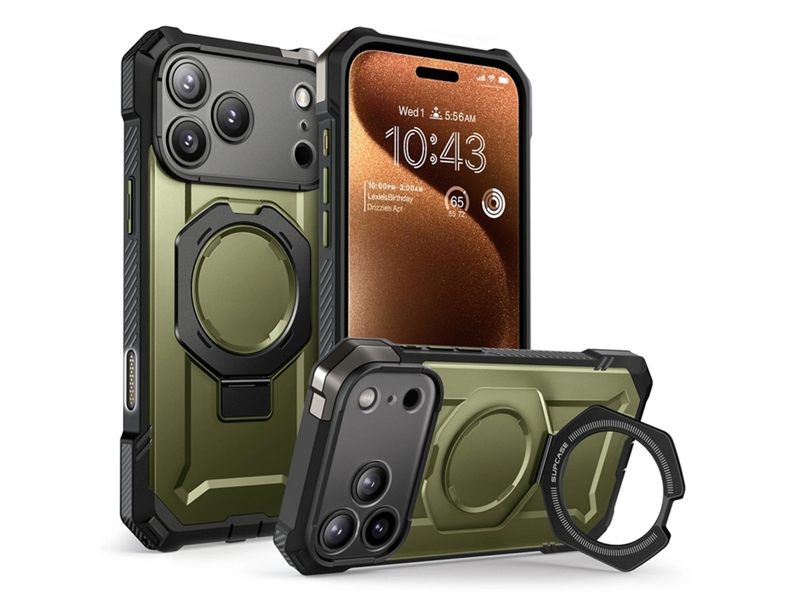 Capa Supcase Para Iphone 17 Pro Com Magsafe, Suporte E Aderência Ub - Verde
