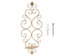Suporte de Vela de Ferro LAXISCREED Parede Decorativo Ouro