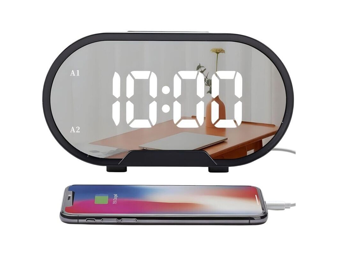 Despertador Iluminado, Tela Grande de 5,5 Polegadas, Superfície Espelh OEM
