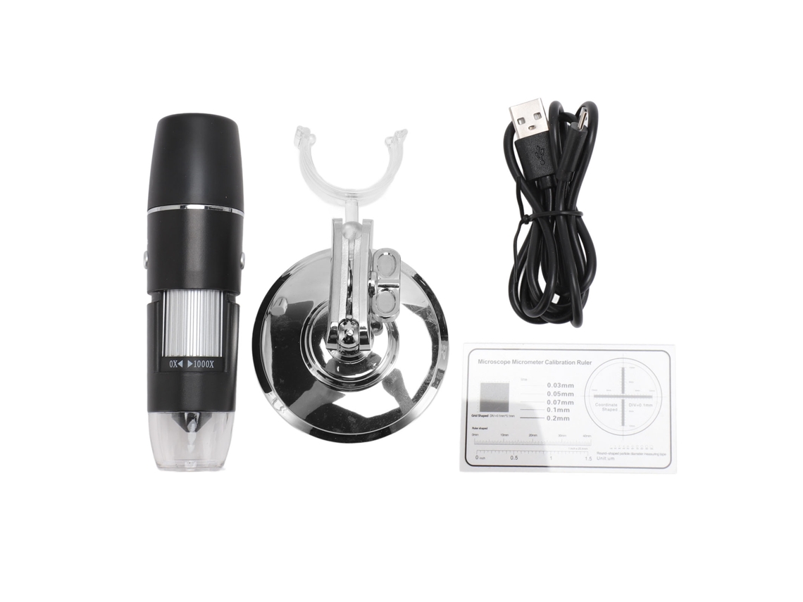 Microscópio Digital Sem Fio 0-1000x 8 Luzes Led Câmera Usb Wifi Portátil Mini Para Telefone Pc Tablet