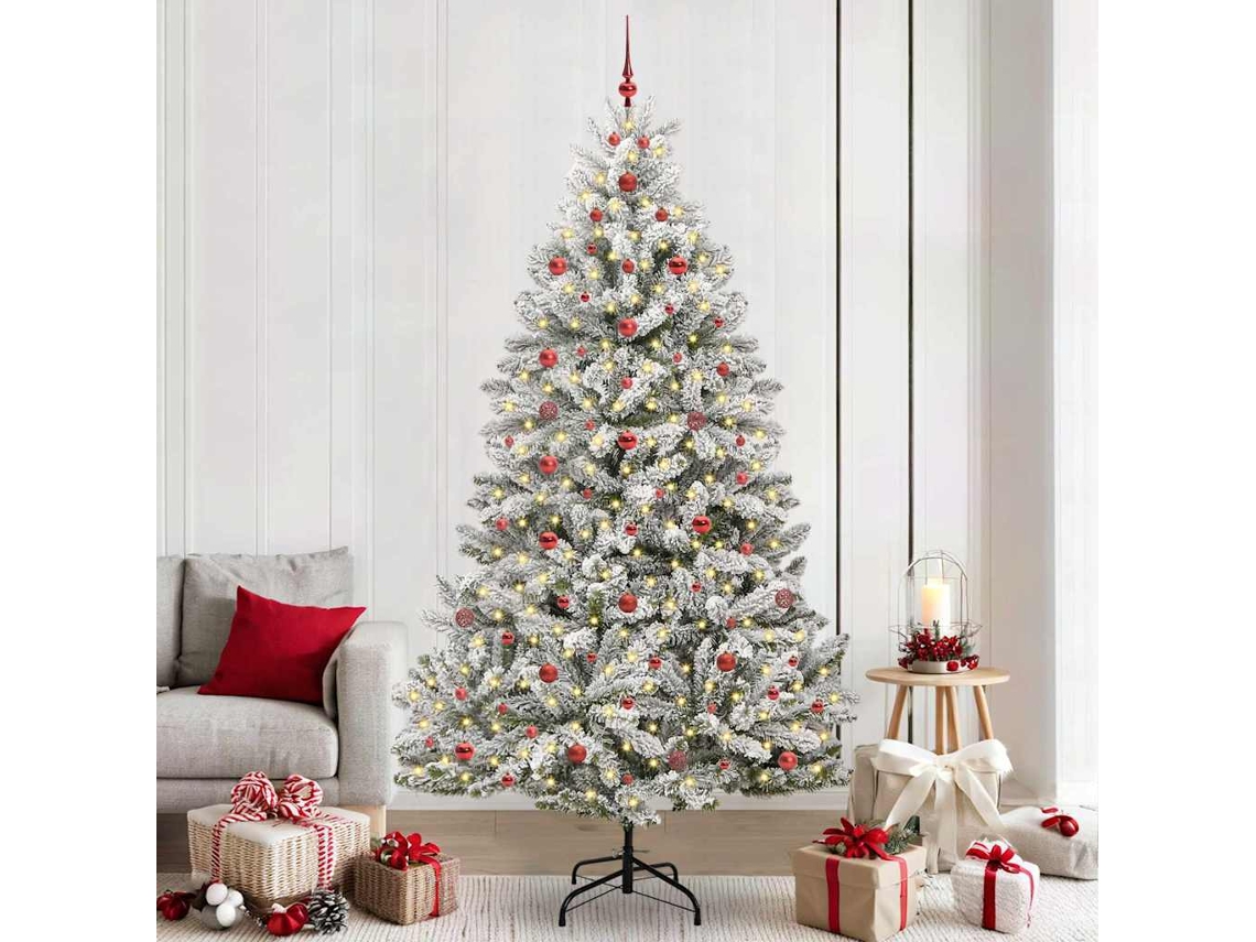 Vidaxl Árvore De Natal Artificial 240 Cm 300 Led Branco Quente