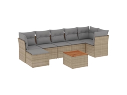 Garden Sofa Set, Garden Sofa Sets Vidaxl Bege Rattan / Vime (n/a)