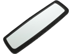 Espelho retrovisor interno brilhante para carro com strass e diamantes.