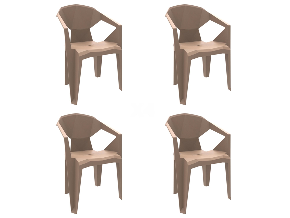 Set 4 Poltronas Interior, Exterior Areia Delta Garbar