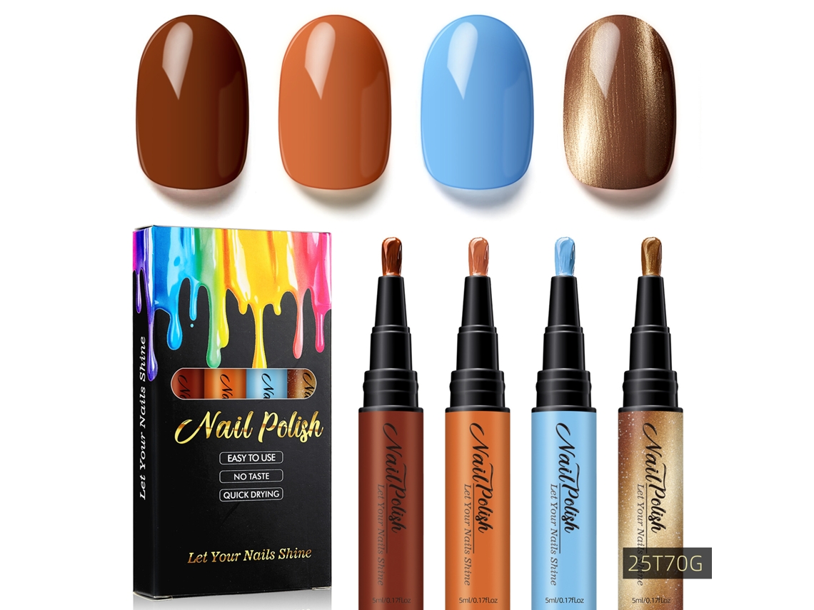 Canetas De Esmalte Aquático Com Secagem Rápida E Durabilidade Prolongada , Pacote Com 4 Unidades Combinação G Panoona