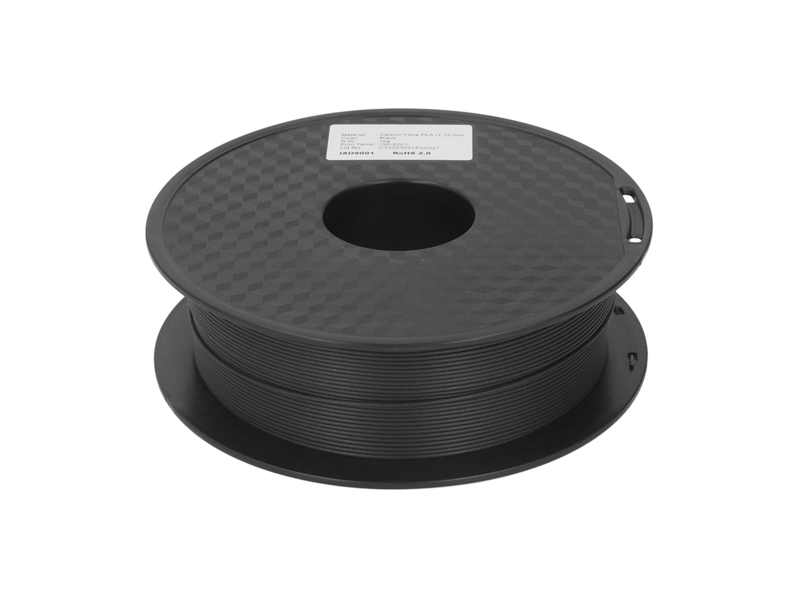 Filamento PLA com fibra de carbono 1.75mm para impressora 3D extrusão suave e resistente S/MARCA