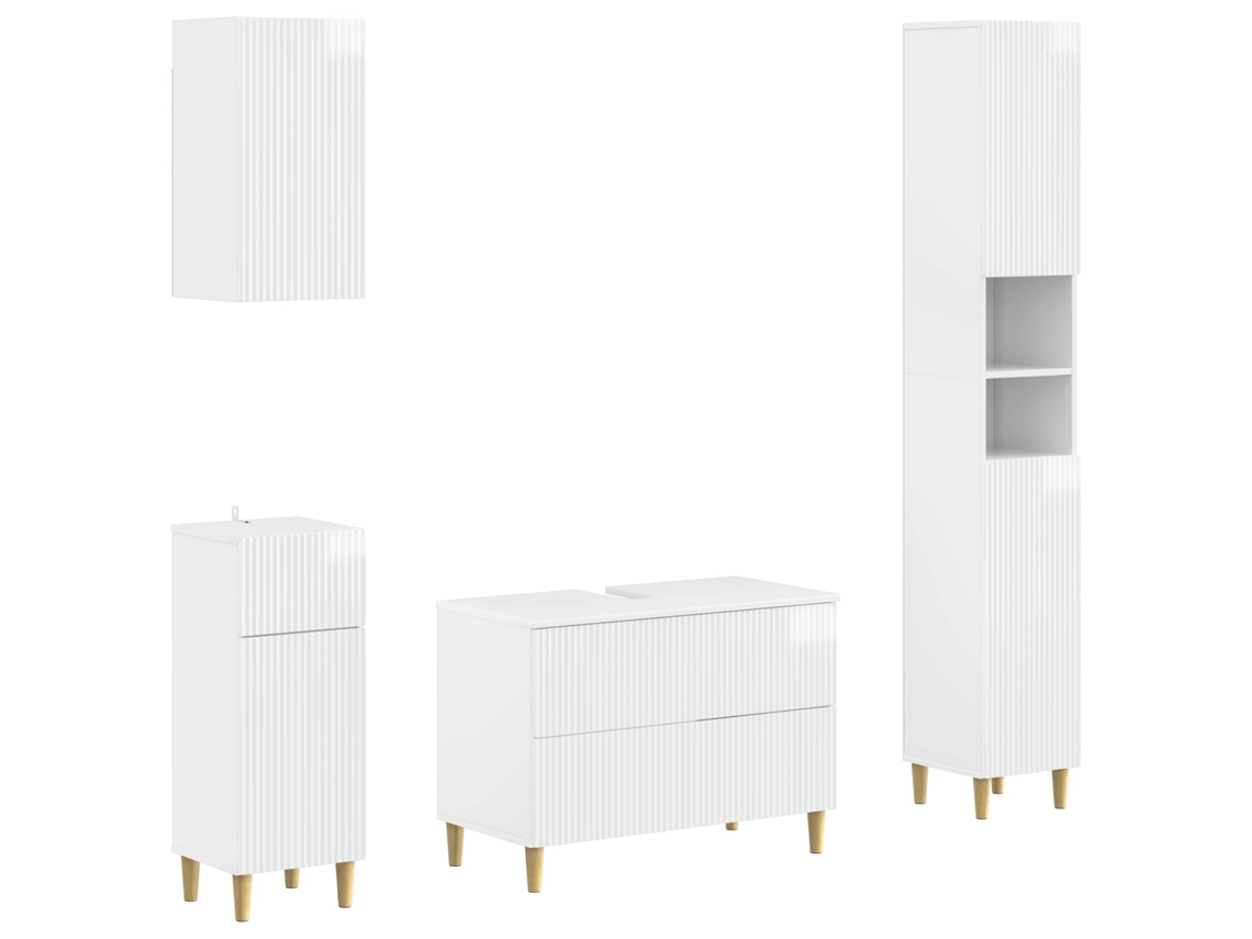 Vidaxl Conjunto De Armários De Banheiro Com 4 Peças Arnhem