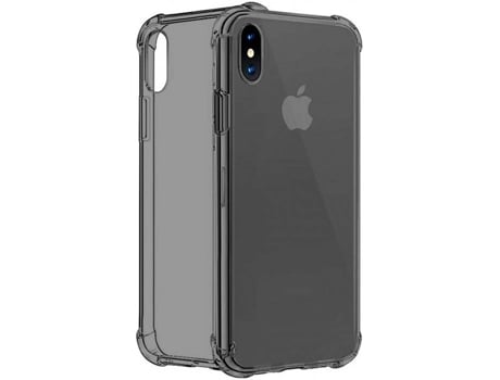 Capa em Silicone , Four Coners, Apple iPhone XS Max, Transparente e Preto, CY120354