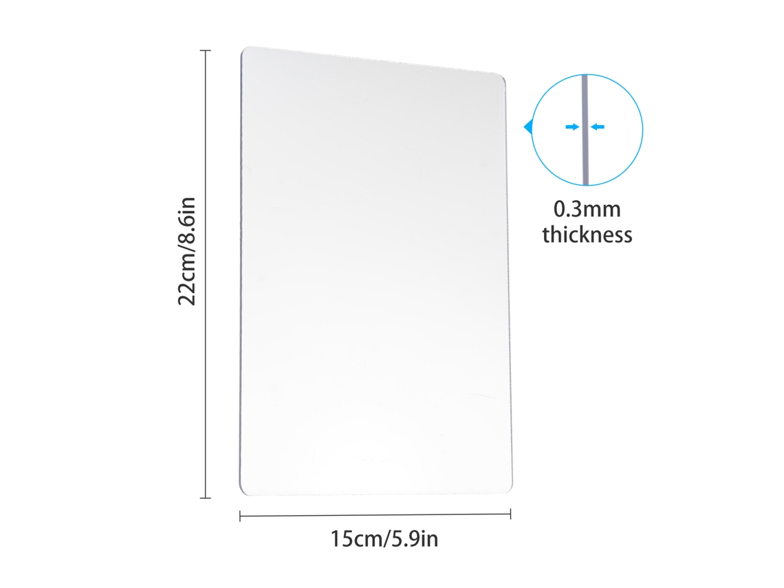 2pcs Placas de Corte Standard de Policarbonato 22x15cm para Máquina de Corte e Estampagem A5 | S/MARCA