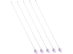 Conjunto De 5 Pingentes De Cristal Para Extensão Da Corrente Do Ventilador De Teto