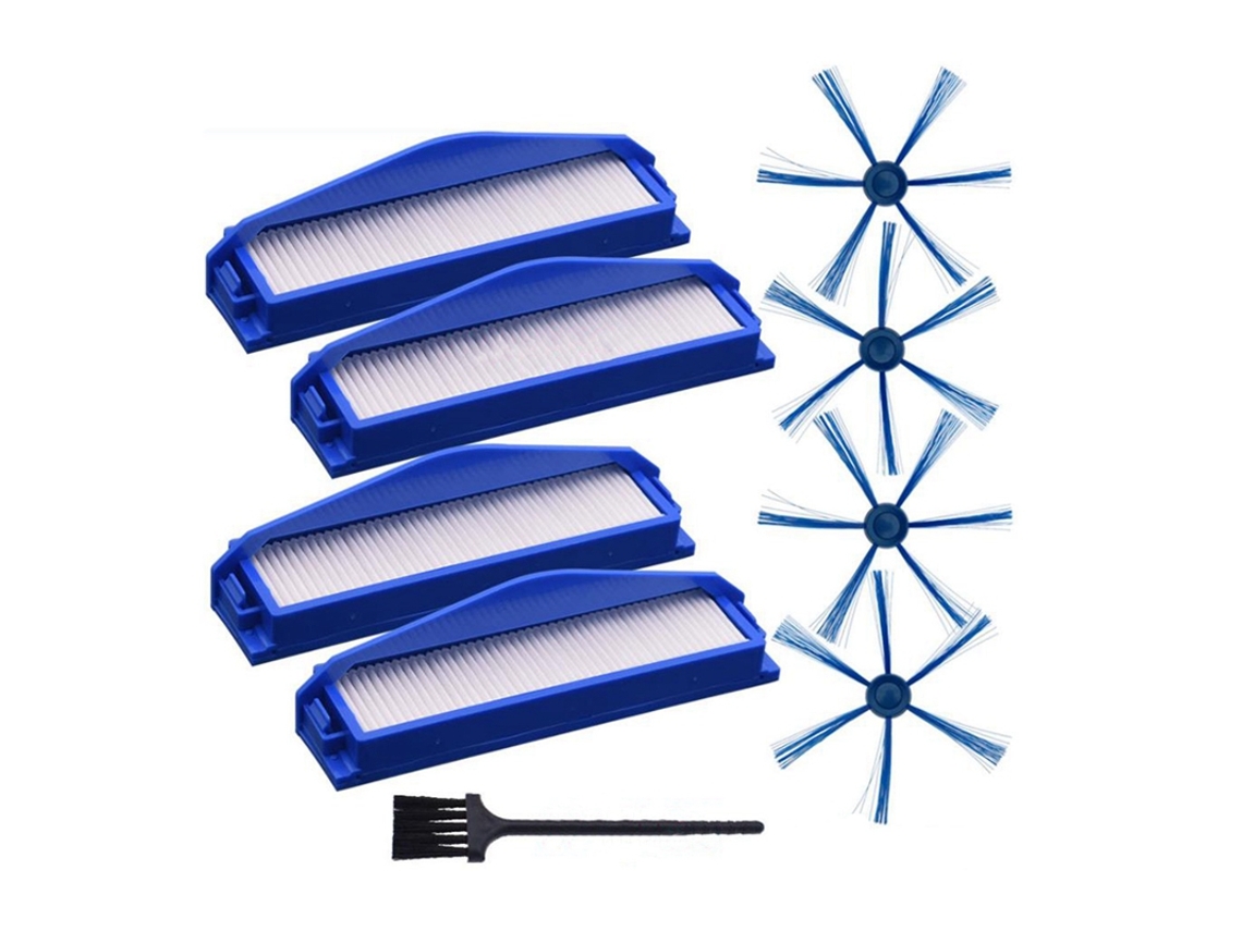 Filtro hepa escova lateral com 6 braços para robô aspirador de pó fc8794 fc8796 fc8007 fc8792 peças de reposição