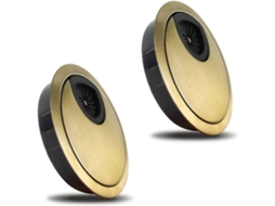 Lurelia Passa-cabos De Mesa, Pack De 2, 20 X 20 Mm, 60 Mm, Metal, Resistente, Preto, Bronze