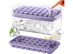 Bandeja de gelo Sdigv com tampa e recipiente, pacote com 2 para freezer, 64 bandejas Slowmoose (verde)