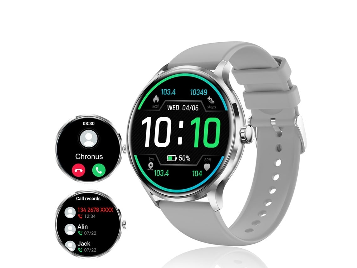 Smartwatch YEMAESRE Qs80 1 39 Polegadas Bluetooth 5.2 Tft Full Touch Ip67 Iphone Android Cinza