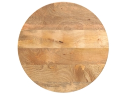 Vidaxl Tampo De Mesa Redondo Ø50x3,8cm Madeira De Mangueira Maciça