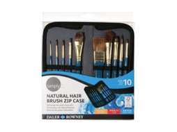 Conjunto de 10 Pincéis DALER ROWNEY para aguarela, cabo curto