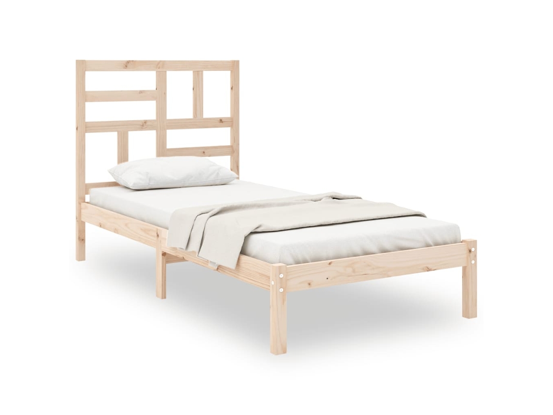 Estrutura de Cama Solteiro 90x190 Cm Madeira Maciça MAISON EXCLUSIVE