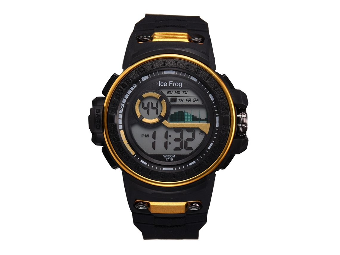 Relógio masculino, estilo casual estudantil, pulseira de silicone, à prova d'água, amarelo