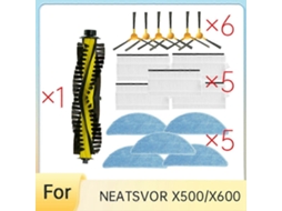 Kit Com 17 Peças Para Aspirador Robô X500/x600 Com Esvaziamento Automático._ozo