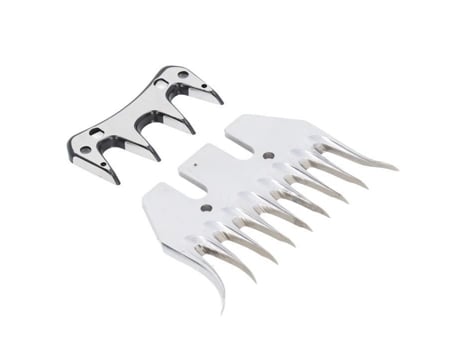 Duokon Lâmina de cisalhamento para ovelhas Tesoura para ovelhas Lâmina curvada 9 dentes Cortador elétrico de lã para cabras Tesoura para tosquiar