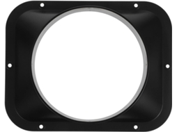 Flange Parede Em Abs Preto Para Duto de Ar Quadrado, Alta Resistência.