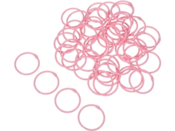 50 Aneis Metálicos de 40mm para Soltas Folhas, Rosa
