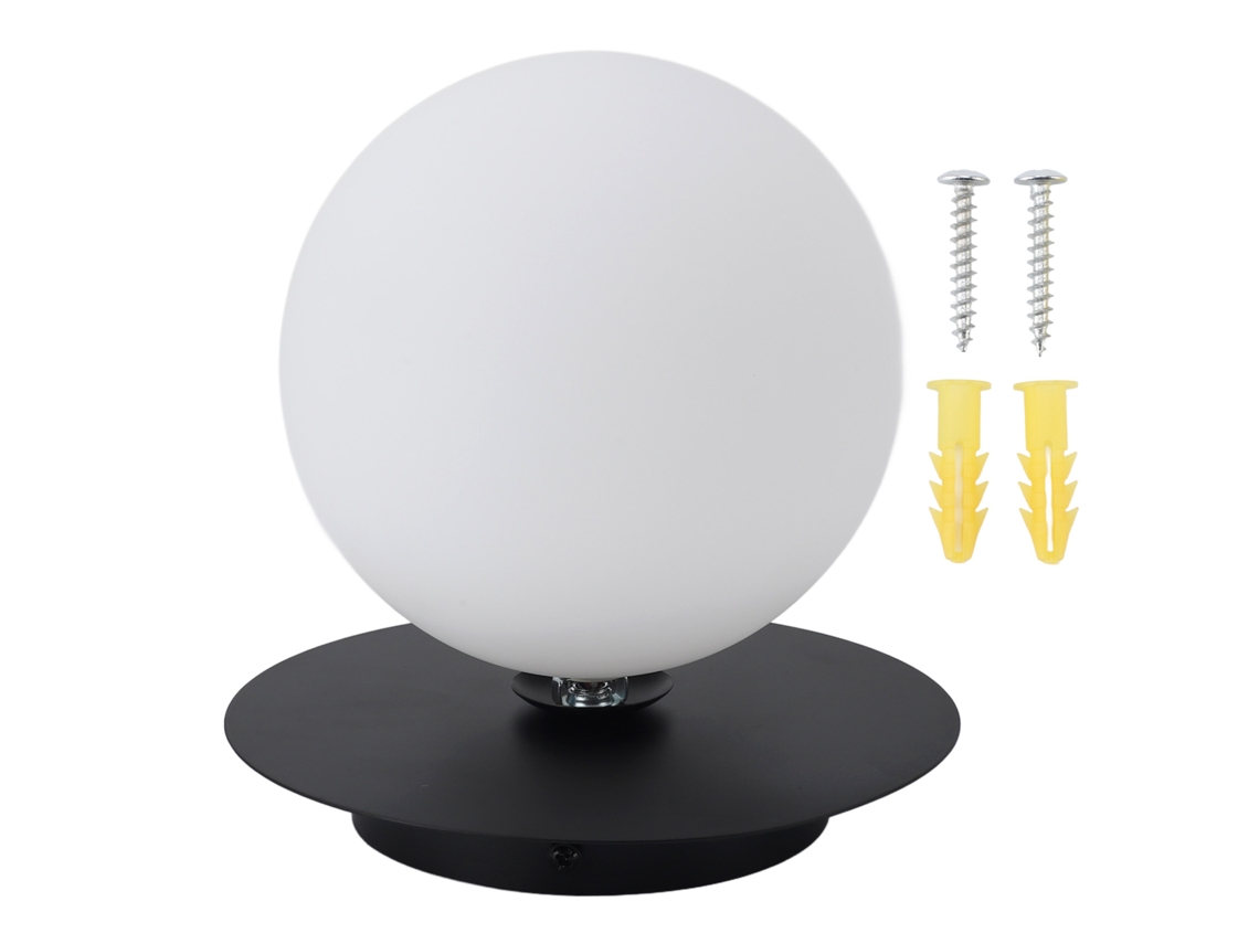 Lâmpada de Teto em Globo de vidro branco 18cm base G9 para corredor entrada | S/MARCA