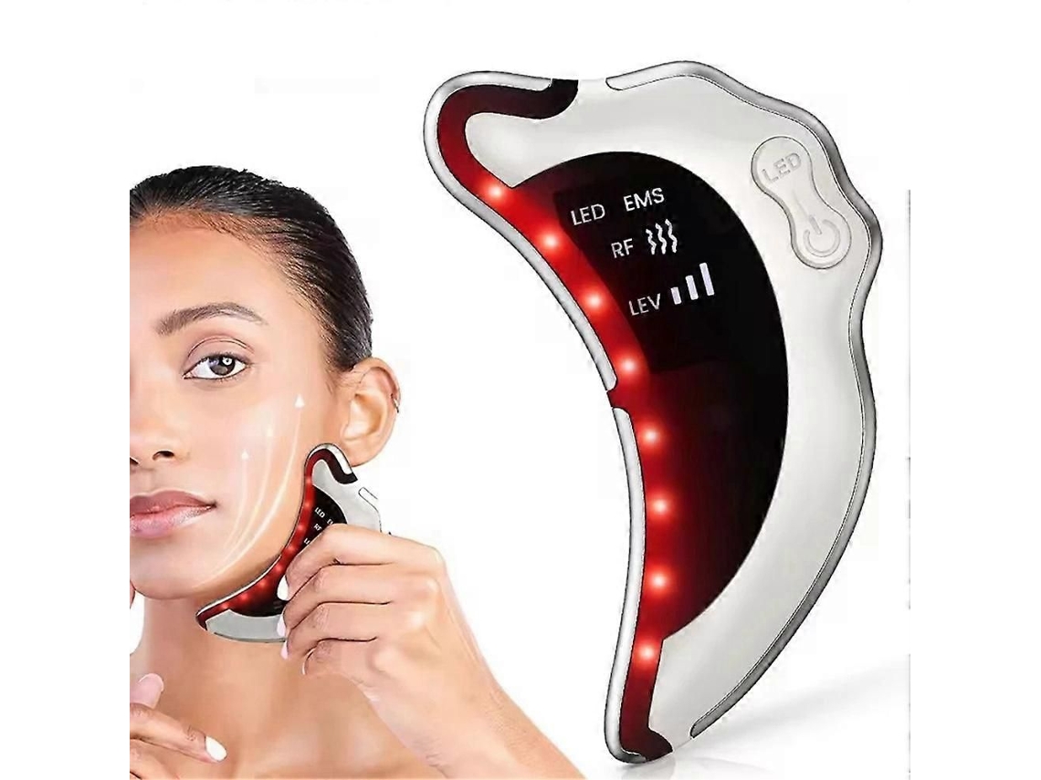 Aparelho de Radiofrequência Elétrica, Ferramenta Gua Sha, Massagem Vibratória para Lifting Facial, Ap Arelho Beleza o Pescoço. GOKOCO
