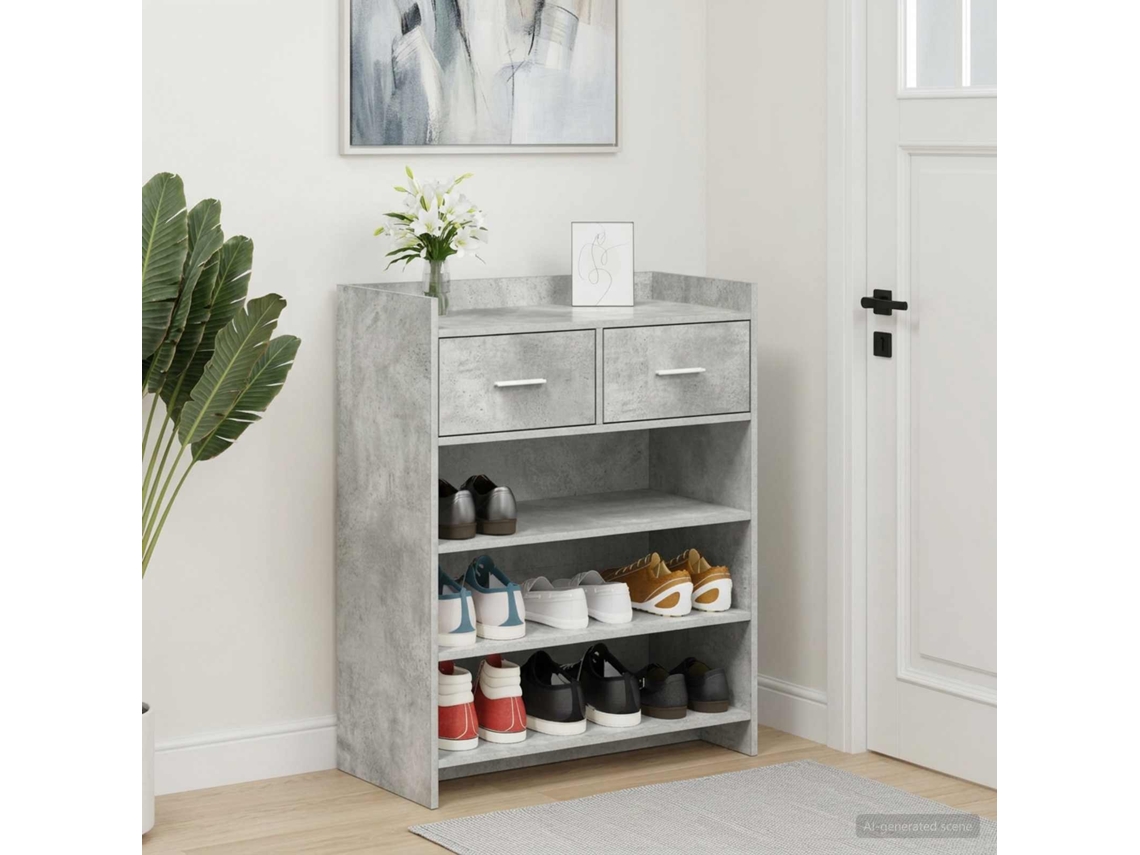 Vidaxl Armário De Sapatos 73,5 X 36 X 92 Cm Derivados De Madeira