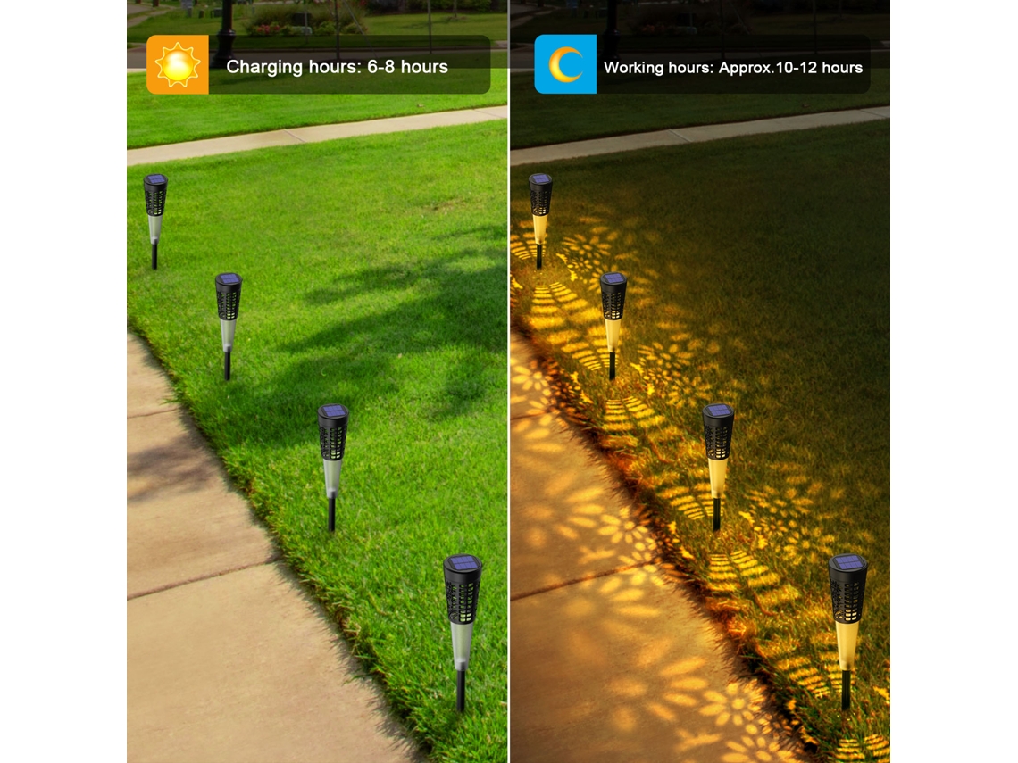 2026 lâmpada de Jardim Solar 4pcs com Design Oco Ip55 para Decoração Exterior