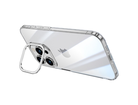Suporte Casa Para Iphone 13 Pro Sulada Pele Sintética Prateado