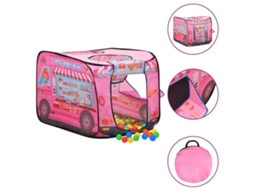 Vidaxl Tenda De Brincar Infantil Com 250 Bolas 70x112x70 Cm Rosa
