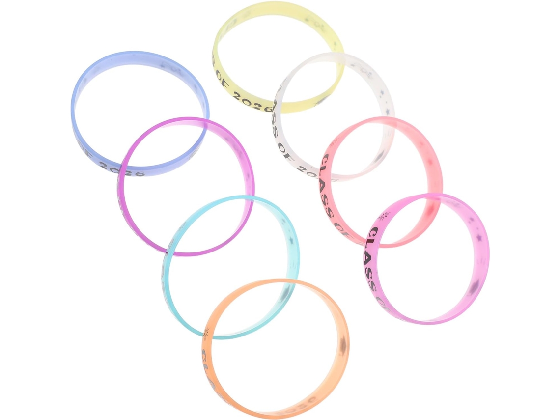 Pulseiras De Silicone Gadpiparty Para Formatura Da Turma 2026, 8 Cores Que Brilham No Escuro, Pulseiras Flexíveis E