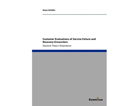 Livro Customer Evaluations of Service Failure and Recovery Encounters de Klaus Schöfer (Inglês)
