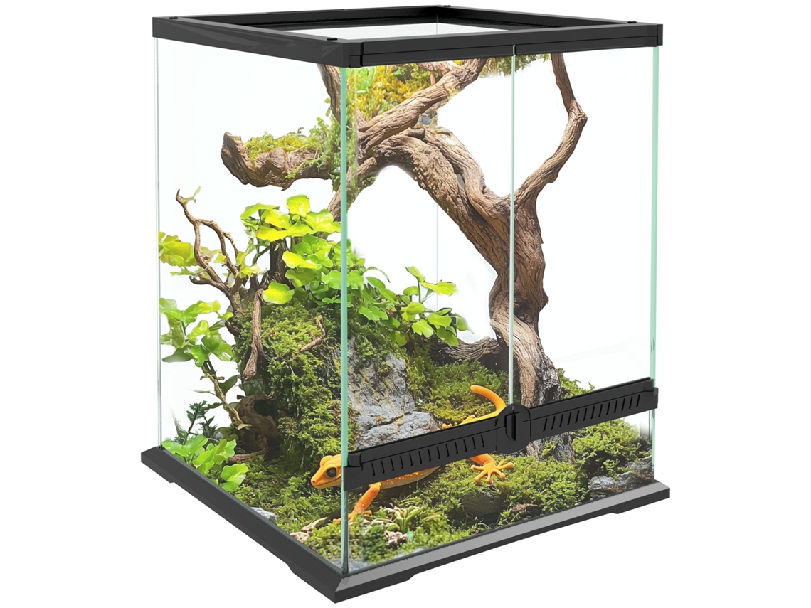 Terrário de Vidro, 45x45x60cm, Preto | S/MARCA