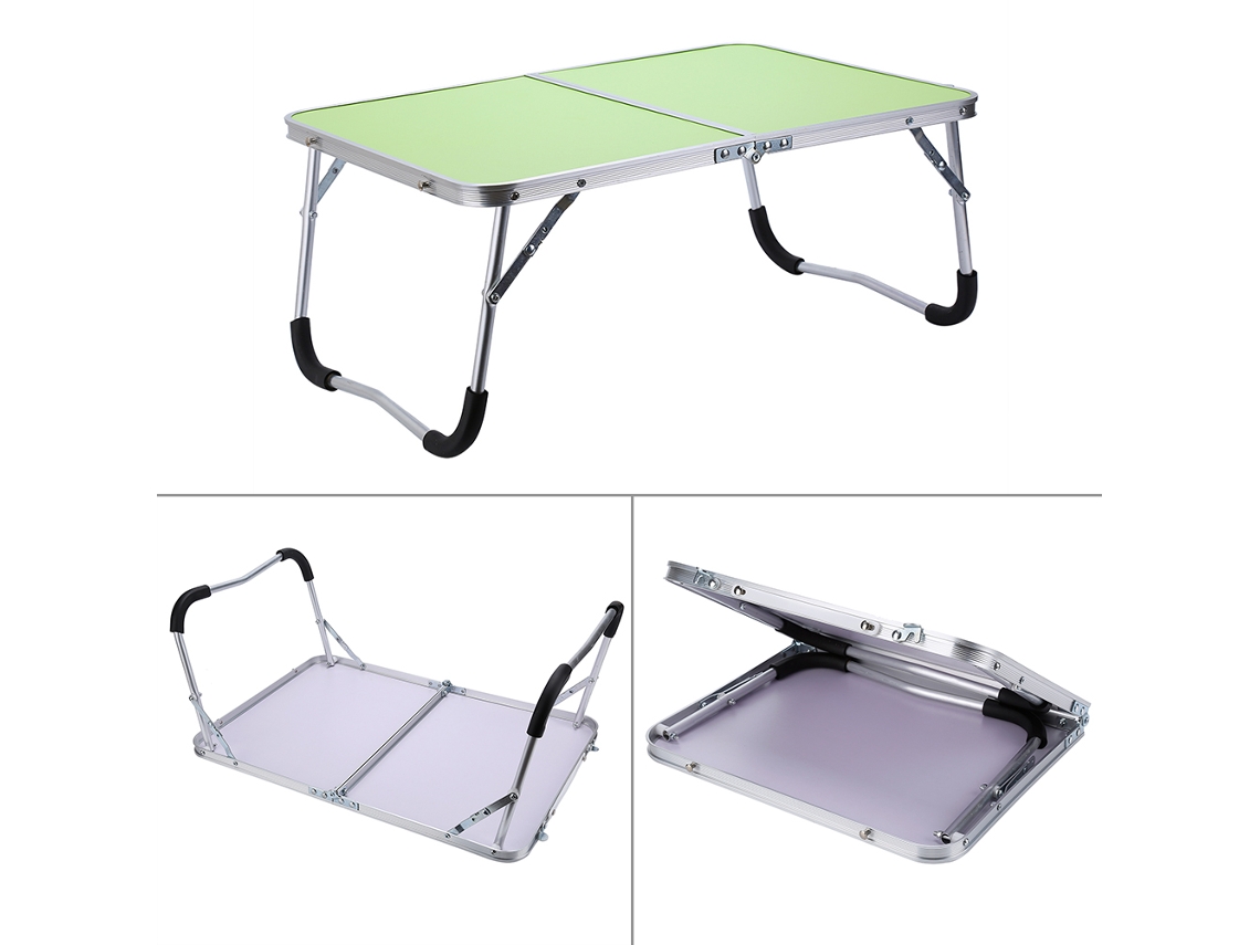 Cama De Piquenique Plegável Multifuncional Verde, Mesa Para Notebook E Laptop, Prato