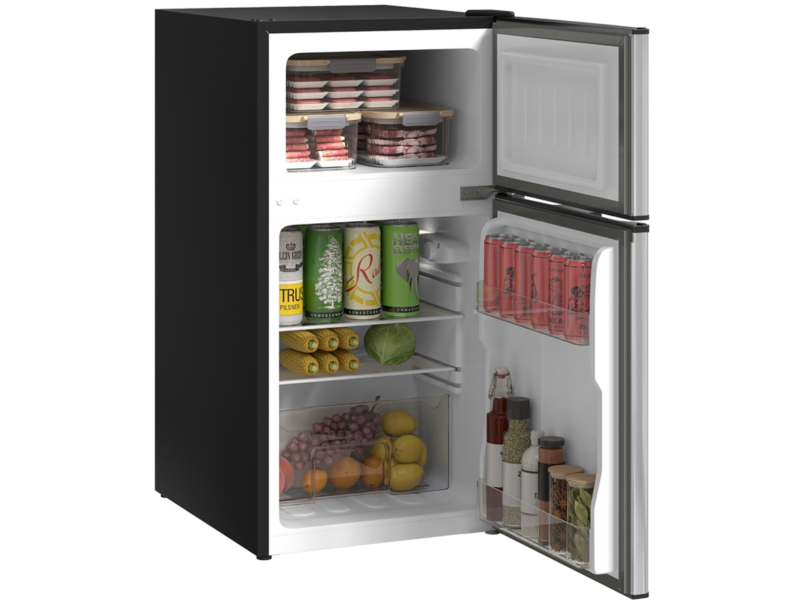 Mini Frigorífico 88l Preto, silencioso, classe E, temperatura regulável, porta reversível, 45,5x50x86,5cm | S/MARCA