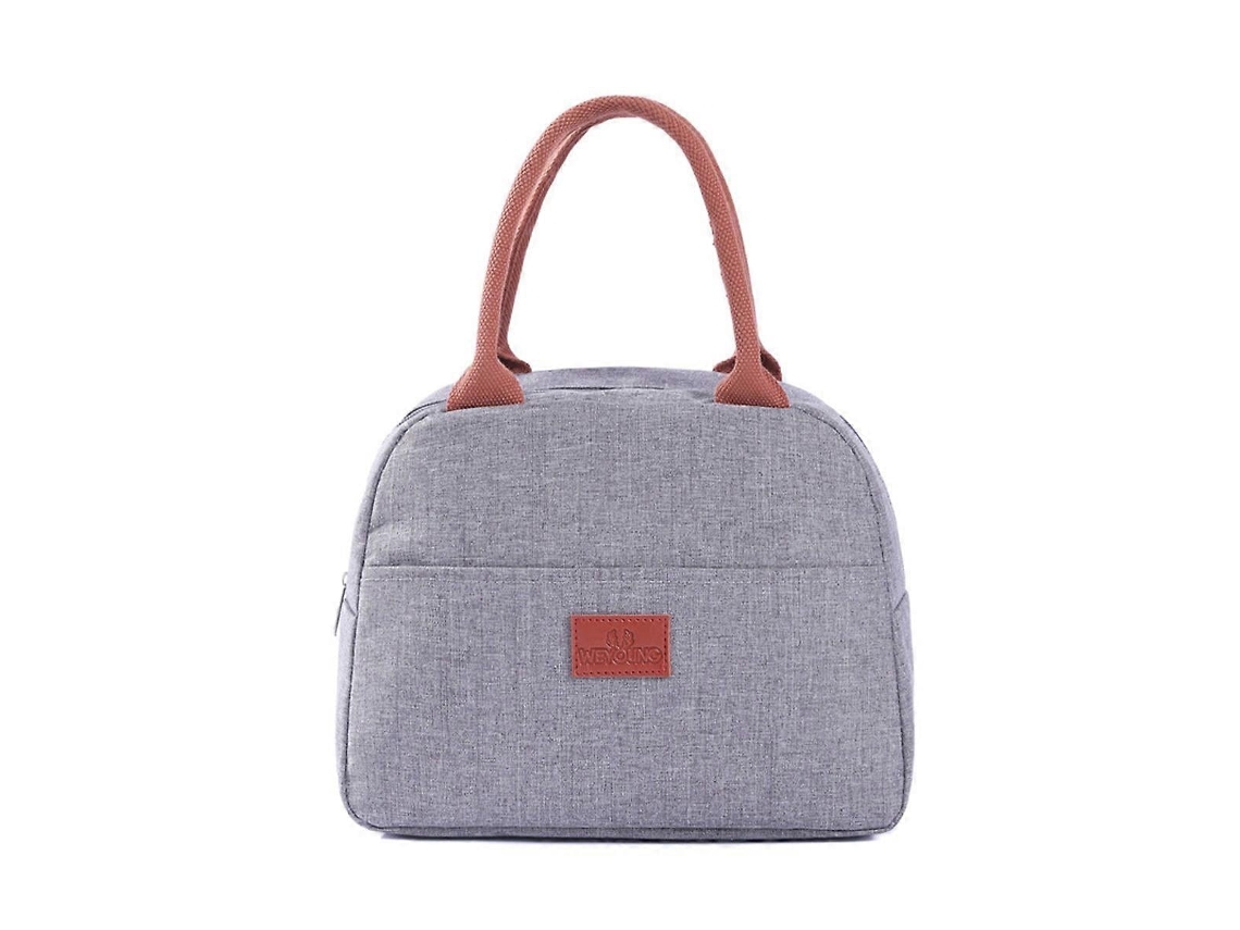 Bolsa Térmica de Alumínio para Lancheira, Bolsa Bento Portátil em Tecido Oxford Impermeável BRILVIBERA