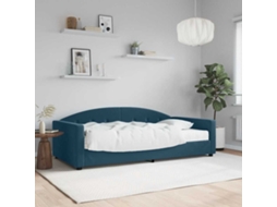 Vidaxl Sofá-cama Com Colchão 100x200 Cm Veludo Azul