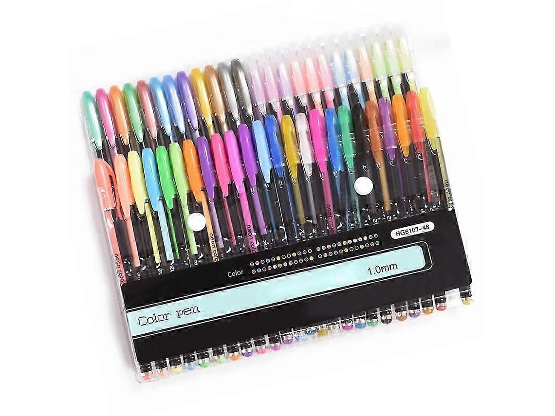 Canetas com Glitter, 48 Unidades para Livros de Colorir para Adultos AQUAFORGE
