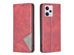 Capa De Couro Magnética Invisível Prismática Para Xiaomi Redmi Note 12 Pro 5g Global